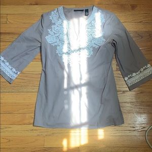 I.n.c. Patterned quartered sleeve shirt